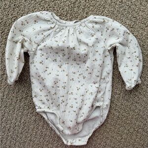 Zara White Floral Kids Bodysuit